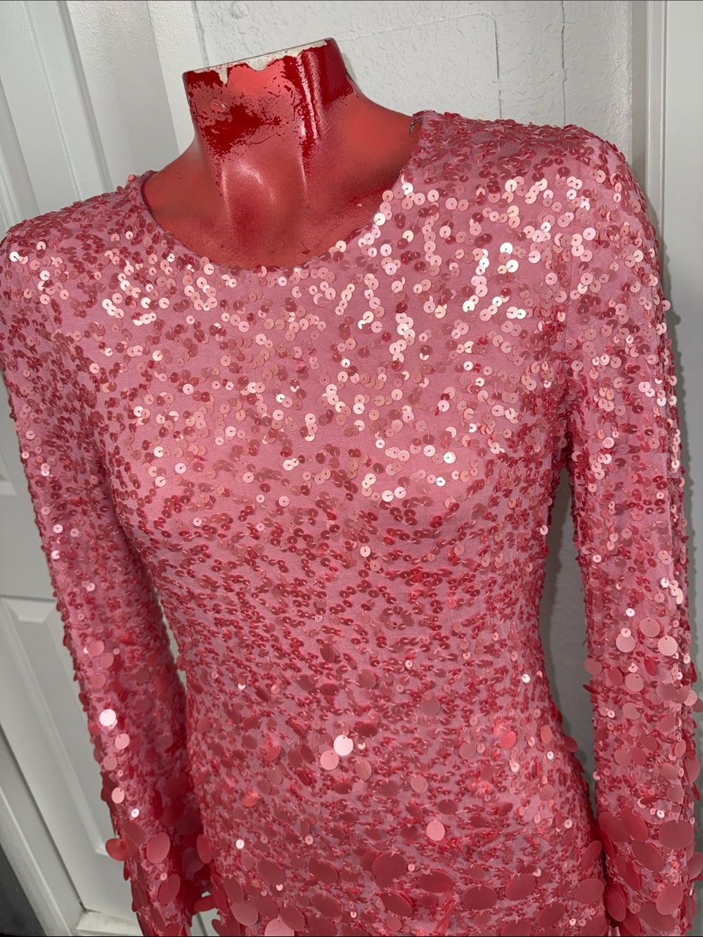 RARE LoveShackFancy Lightning bell-sleeve sequined mini dress - Picture 6 of 10